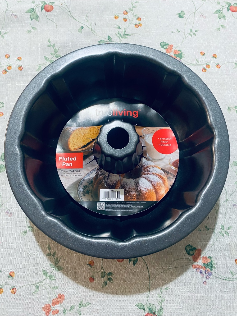 N True Living Fluted Bundt Pan 10 in Nonstick Dark Gray - NWOT